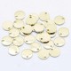 10 Sequins laiton rond plaqué or 8mm