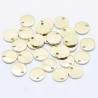 10 Sequins laiton rond plaqué or 8mm