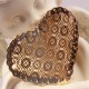 1 Estampe 27x25mm coeur doré or fin 24kt