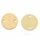 10 breloques sequin connecteur rond or 24kt 12mm