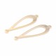 6 connecteurs larme laiton plaqué or 24KT 30x10mm