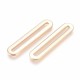 2 Connecteurs laiton  or 24kt anneau ovale 29x6mm
