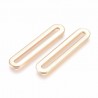 2 Connecteurs laiton  or 24kt anneau ovale 29x6mm