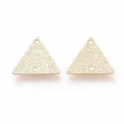 6 connecteurs triangle laiton plaqué or stardust 13x15mm