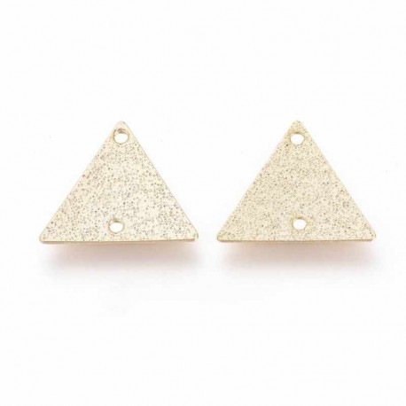 6 connecteurs triangle laiton plaqué or stardust 13x15mm