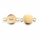 6 connecteurs cabochon  acier plaqué or 24KT insertion 10mm