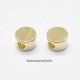 10 perles intercalaires ronde plate laiton plaqué or 18KT 4x2.5mm