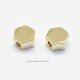 10 perles intercalaire octogonale  laiton plaqué or 18KT  5x5x3mm