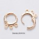 4 Boucles d'oreille créole laiton plaqué or 18KT 14x11mm