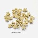 10 perles intercalaire laiton plaqué or 18KT  étoile 6mm