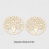 6 Estampes 16mm arbre de vie  laiton or 24kt