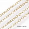 1mètre S003  chaine laiton doré or fin  maillon ovale 2.5x2.1mm