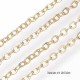 1mètre chaine laiton plaqué or 18Kt 2,5x2mm