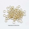 50 anneaux ouvert laiton  or 24kt 3x0.5mm