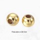 30 perles laiton ronde intercalaires plaqué or 3mm