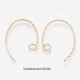 3 paires crochet oreille  laiton  or 24kt 23x16mm