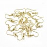 10 boucles d'oreilles attache indienne acier or 24kt kt  20mm