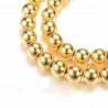 10 perles rondes hématite galvanoplastie  or 24kt  6mm