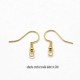 10 boucle d'oreille attache indienne laiton plaqué or 18KT 18mm