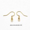 10 boucle d'oreille attache indienne laiton or 24KT 24mm