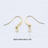 10 boucles d'oreille crochet laiton  or 24KT 15.5mm
