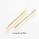 8 connecteurs baton laiton or fin 24kt  25x2mm