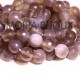 6 perles agate facettée grise et blanche  transparente  10mm