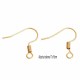 10 crochets d'oreille attache indienne laiton  or 24kt  17x15mm