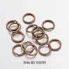 50 anneaux de jonction 8  mm  laiton  bronze 1mm