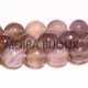 6 perles agate facettée grise et blanche  transparente  10mm