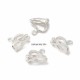 1 paire boucle d'oreille clip laiton argent sterling 12x5x9mm