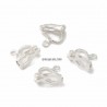 1 paire boucle d'oreille clip laiton argent sterling 12x5x9mm