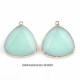 1pendentif amazonite serti laiton or 24kt 34x30mm