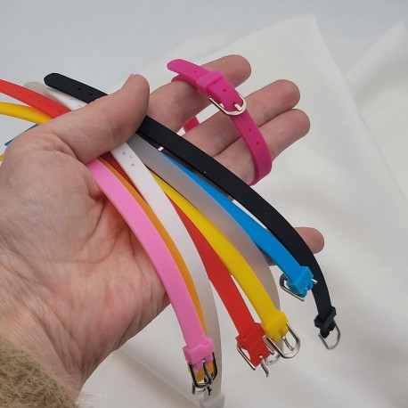 10 bracelets silicone souple multioclore 20cm