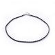 1collier tressé similicuir noir 43cm