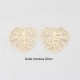 4 pendentifs estampes laiton or 24kt monstera 26mmx0.3mm