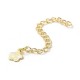 10 chainettes finition laiton or 24kt  finition fleur